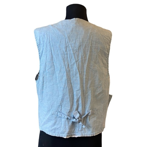 Vintage Active Stuff Cotton Semi Denim Patchwork Vest - Picture 9 of 16